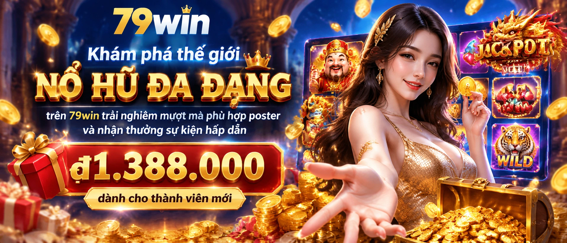 Khu vực Nổ Hũ Online trên 79win với giao diện danh mục nổi bật